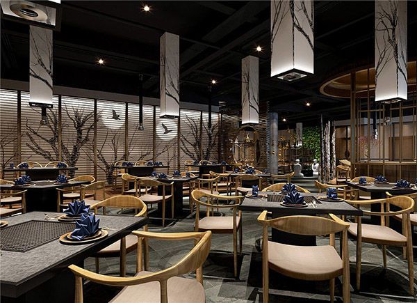 中式餐厅装修效果图大全