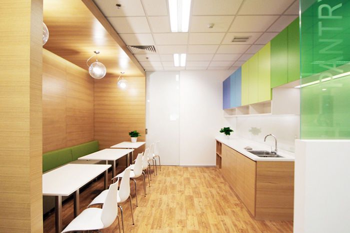 1200平方大型办公室装修设计案例效果图