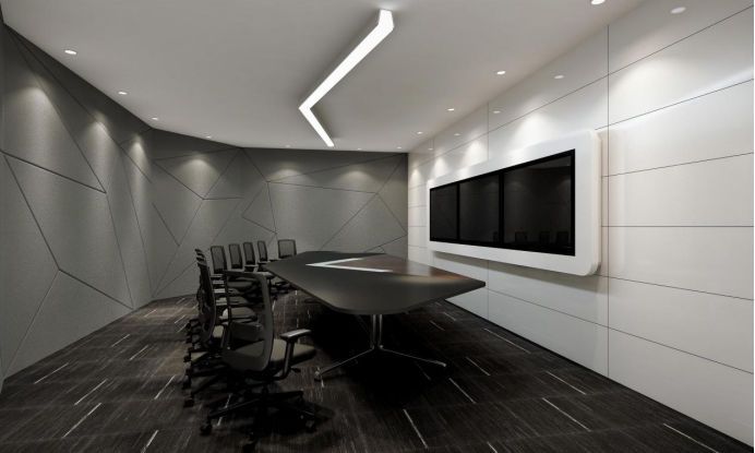 1400平米外贸公司办公室平面方案设计图