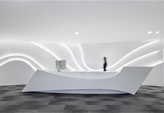化妆品公司办公室装修设计效果图，提炼空间的自然灵动