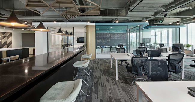 400平米现代办公室装修效果图设计方案