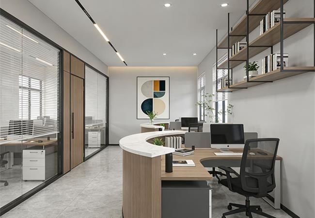 如何体现出合肥办公室装修区域之间的联动感？